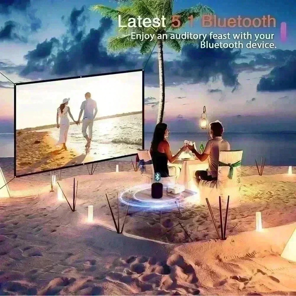 NWT📺 Mini Projector WiFi Bluetooth 1080P - Picture 4 of 10